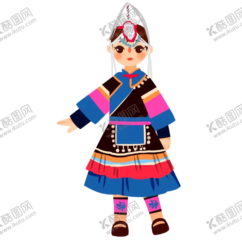 编号：46225701271302316918【酷图网】源文件下载-民族人物手绘