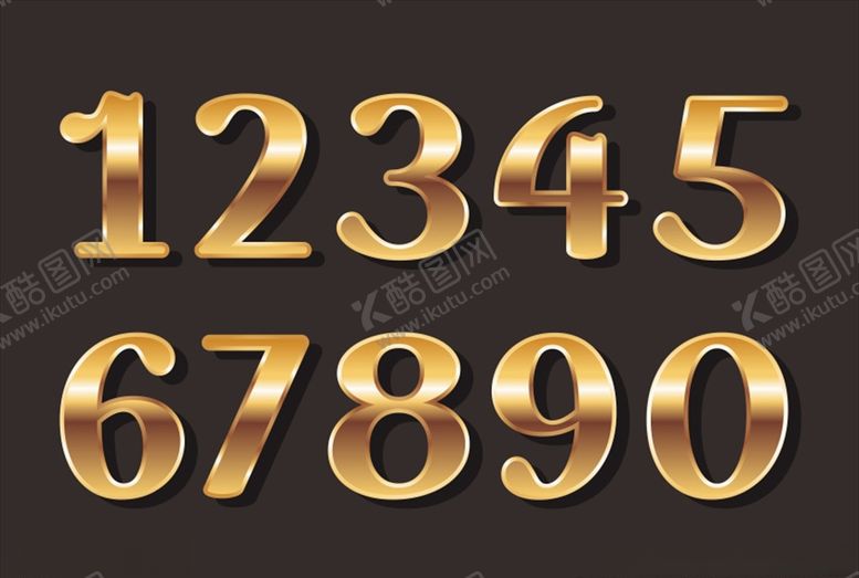 编号：76120807120912474403【酷图网】源文件下载-金色数字