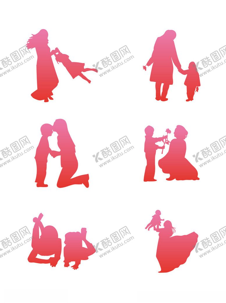 编号：22236802250119125691【酷图网】源文件下载-彩色人物母亲与孩子