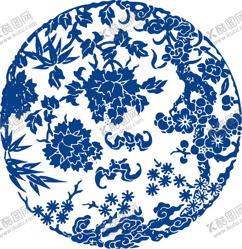 编号：45125706241831178429【酷图网】源文件下载-青花瓷图案