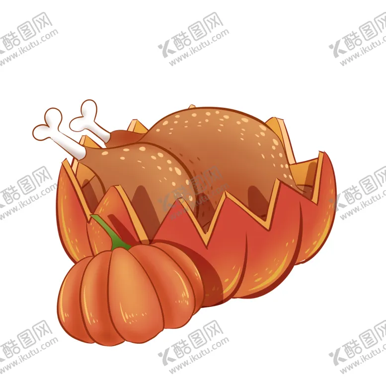 编号：32271202150511156609【酷图网】源文件下载-感恩节卡通南瓜火鸡小清新手绘元