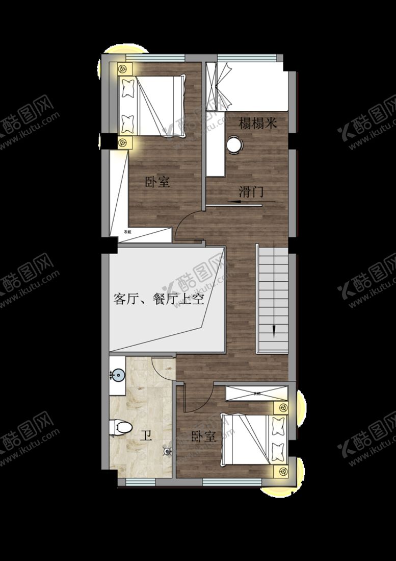 编号：49316209280104351368【酷图网】源文件下载-B户型图二层