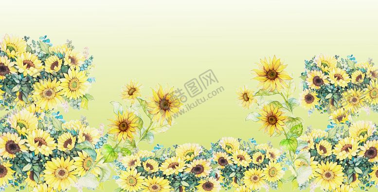 编号：26794310091152066732【酷图网】源文件下载-向日葵黄花花海插图