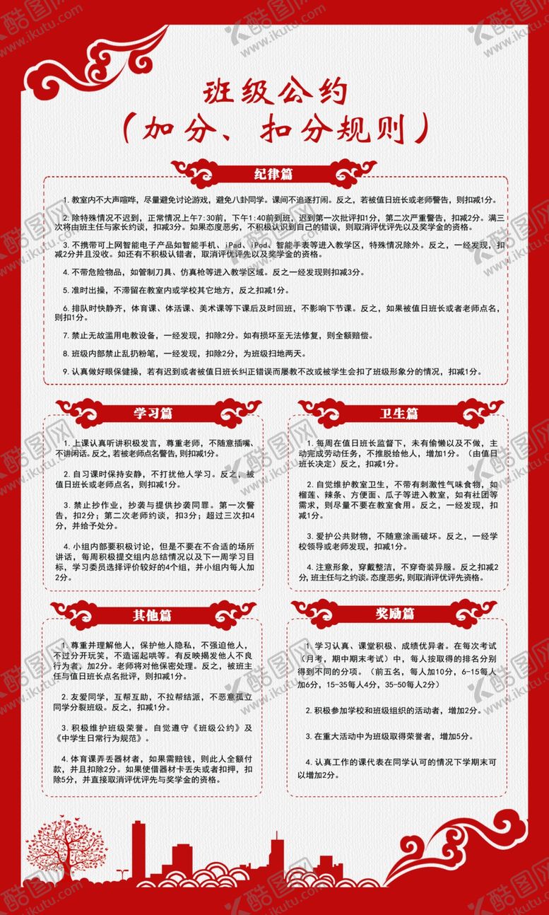 编号：49007201291903543474【酷图网】源文件下载-班级公约海报
