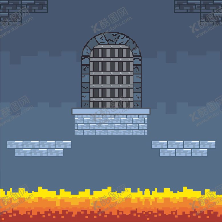 编号：26286610092118107250【酷图网】源文件下载-复古像素风游戏场景插画