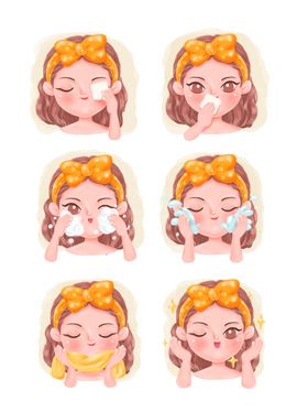 插画素材简约风格壁纸卡通图