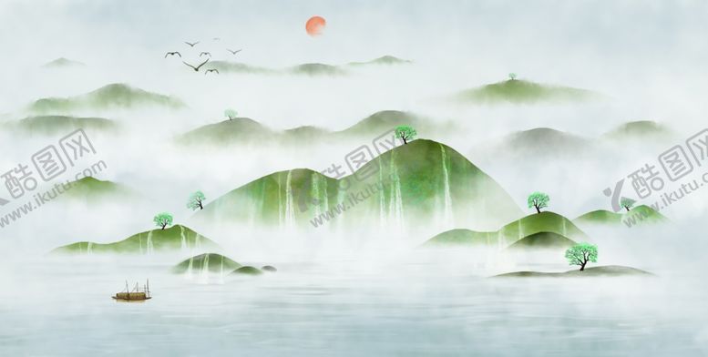 编号：30480209120817541537【酷图网】源文件下载-水墨山水