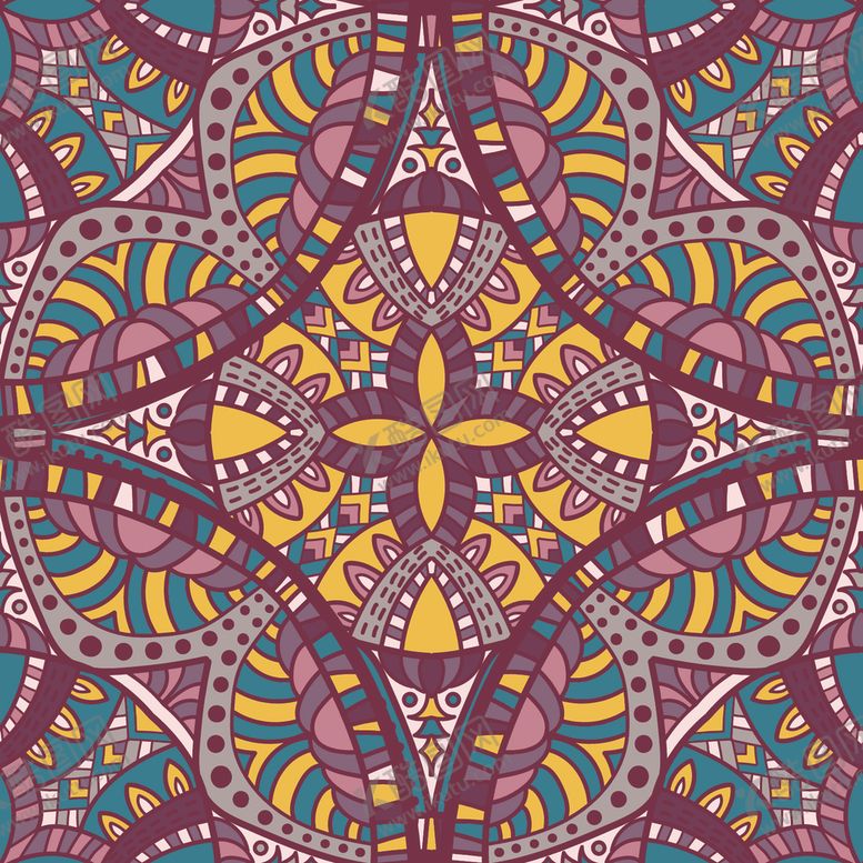 编号：66034009121339259597【酷图网】源文件下载-曼陀罗花纹