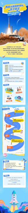 西昌观火箭发射研学长图