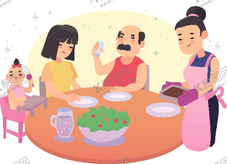 编号：40396410242037158663【酷图网】源文件下载-卡通家庭
