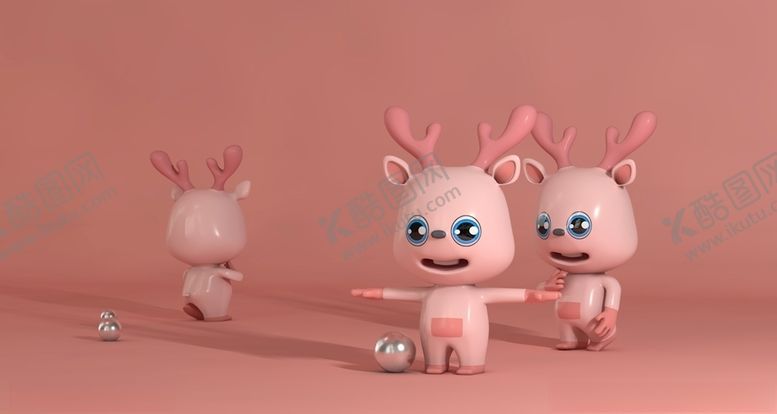 编号：36294609131423081506【酷图网】源文件下载-小鹿吉祥物