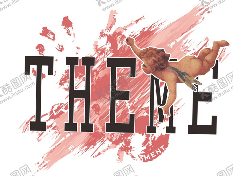 编号：94636410140519558008【酷图网】源文件下载-天使主题印花