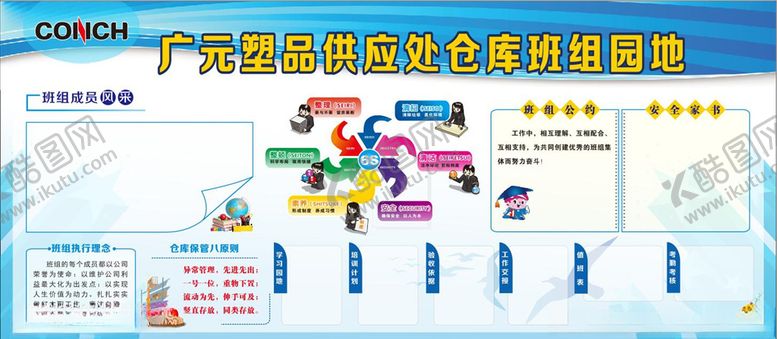 编号：10617007062005398775【酷图网】源文件下载-班组园地建设
