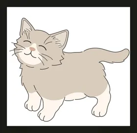 手绘卡通小猫动物动画