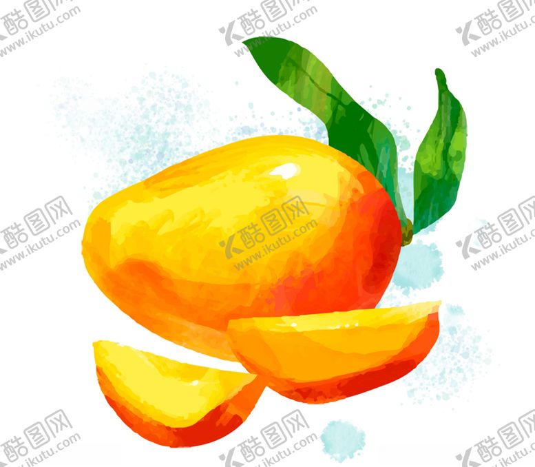 编号：59982509160212328483【酷图网】源文件下载-手绘芒果橘黄色水果