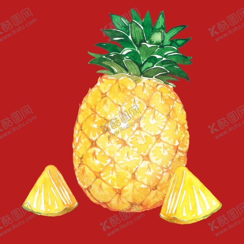 编号：21644701290235561983【酷图网】源文件下载-卡通水果菠萝