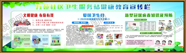 编号：50221606250605001023【酷图网】源文件下载-卫生服务站健康教育宣传栏