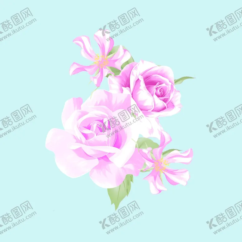 编号：15523301290956462137【酷图网】源文件下载-手绘水彩月季 