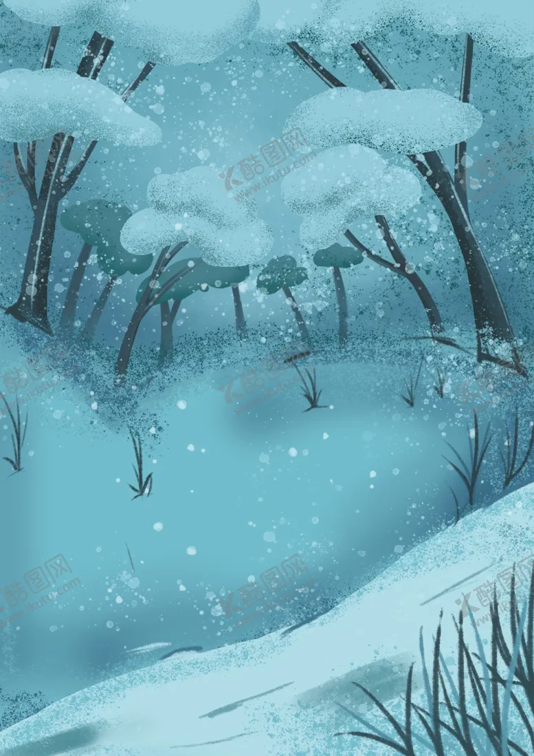 编号：47450801182037179621【酷图网】源文件下载-冬天雪地插画