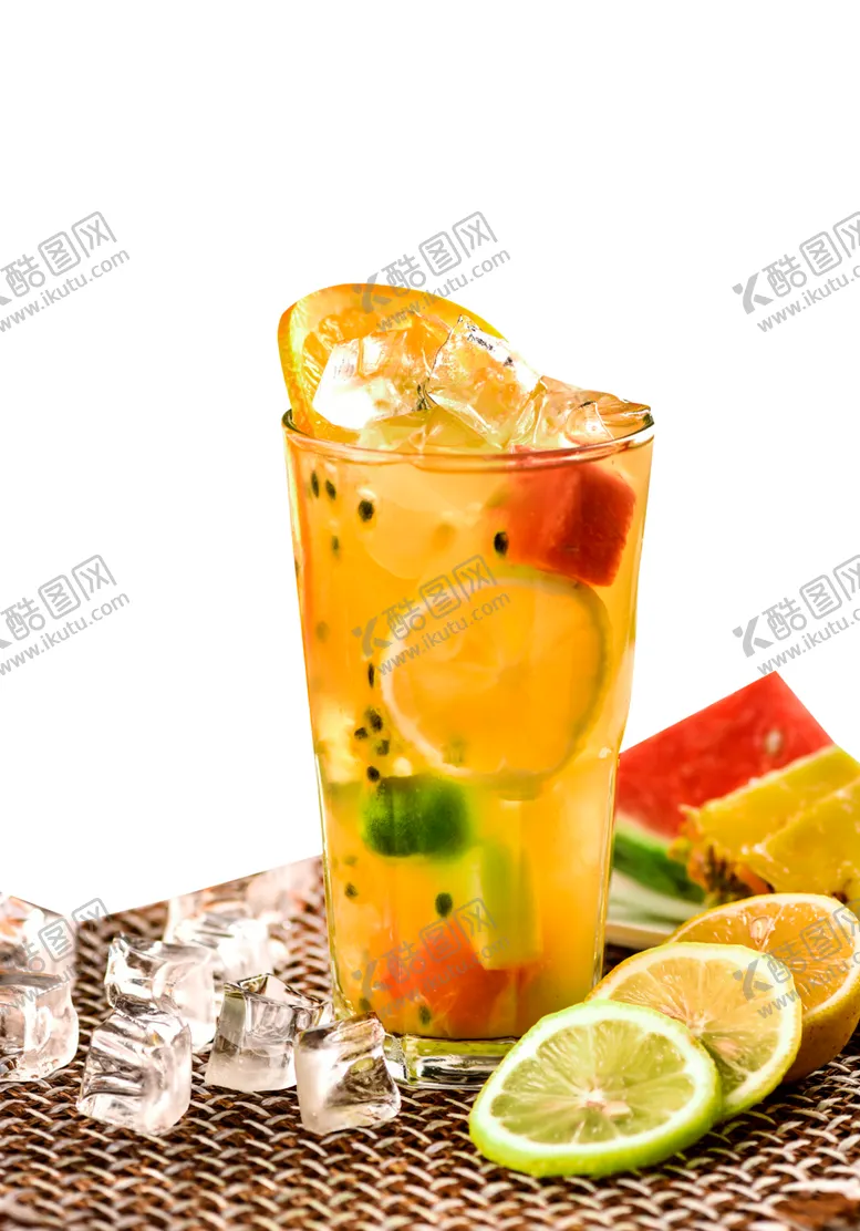编号：31471605041302293019【酷图网】源文件下载-水果饮料饮品冰块夏季素材