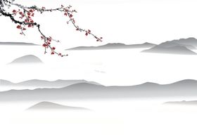中国风水墨梅