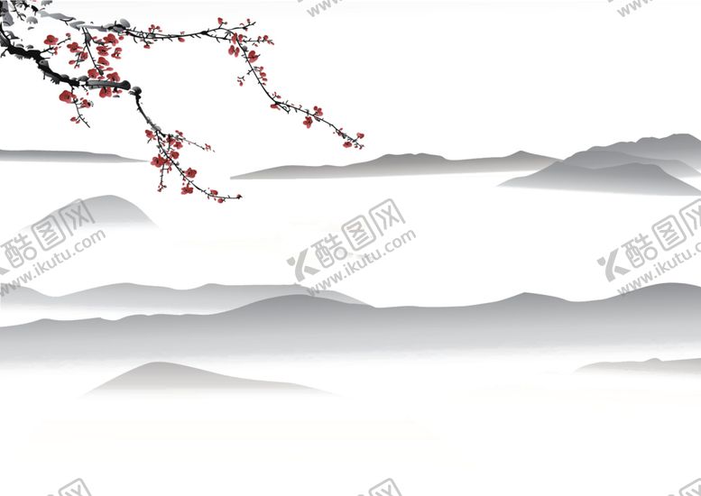 编号：23598206170616508450【酷图网】源文件下载-中国风水墨梅