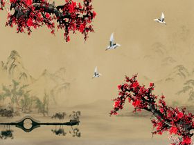 新中式背景墙