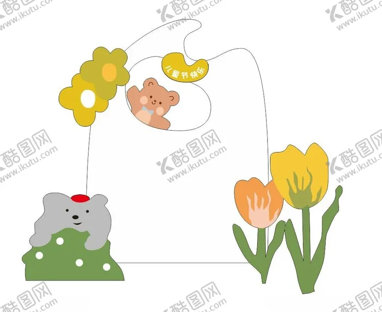编号：38872112221812395485【酷图网】源文件下载-六一儿童节美陈