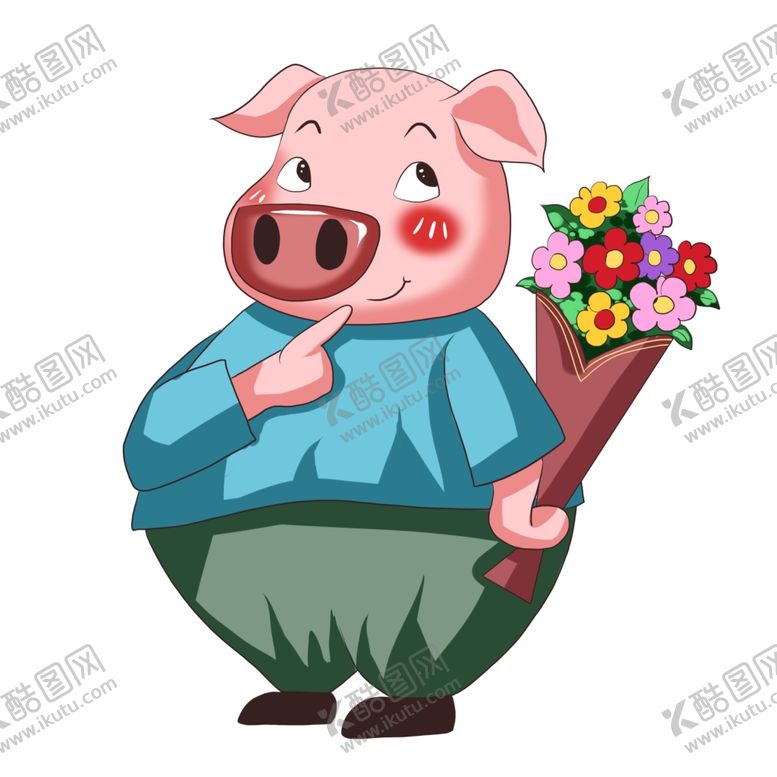 编号：75122609190321343442【酷图网】源文件下载-卡通猪手绘猪
