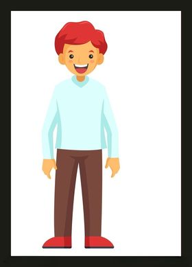 手绘男人男孩动画卡通动画