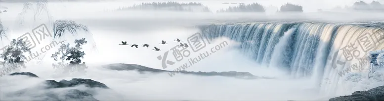 编号：21490609122143359631【酷图网】源文件下载-水墨壁画