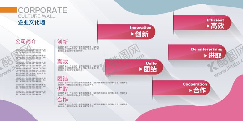 编号：53024607072358398638【酷图网】源文件下载-企业文化展板