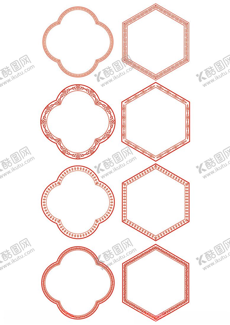 编号：70927702100647445740【酷图网】源文件下载-传统花纹边框