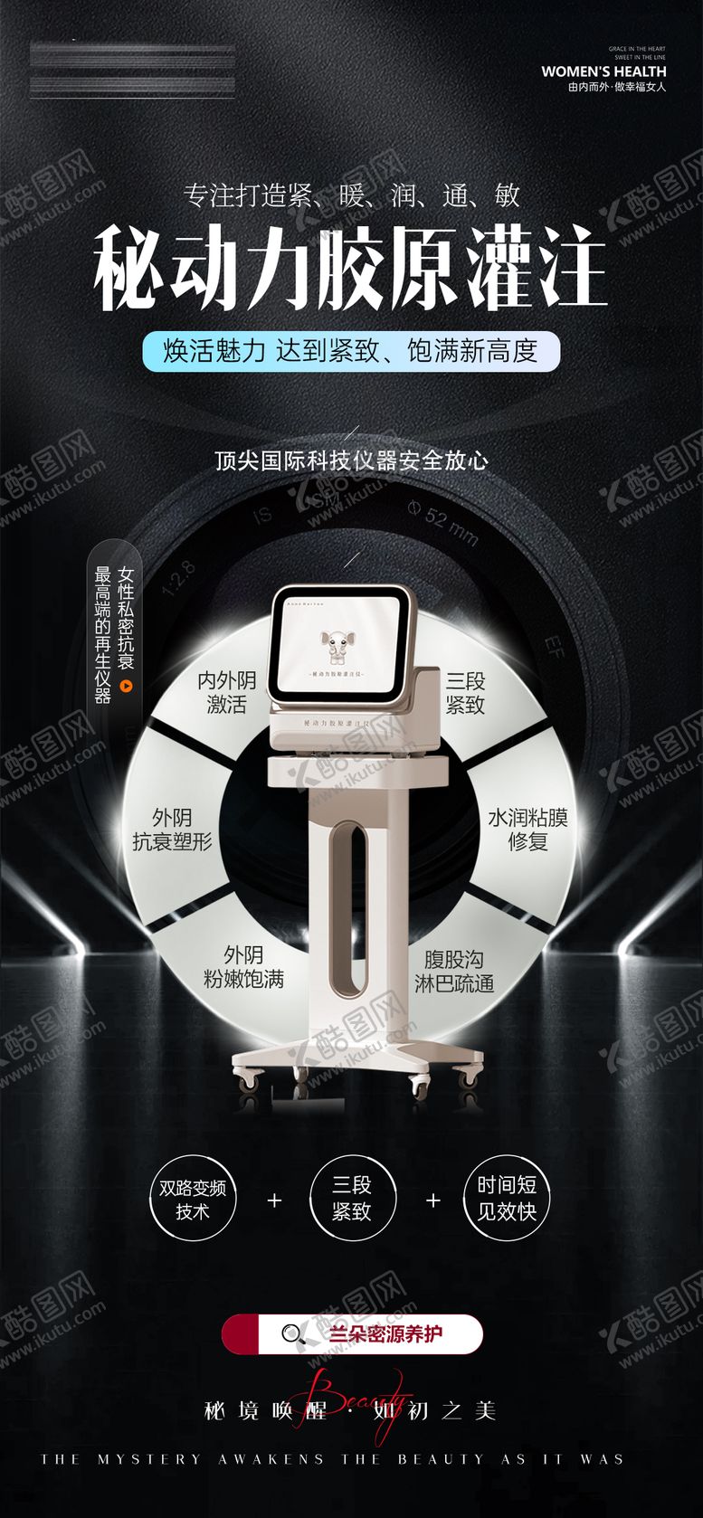 编号：47318907211253425544【酷图网】源文件下载-医美私密科技仪器海报