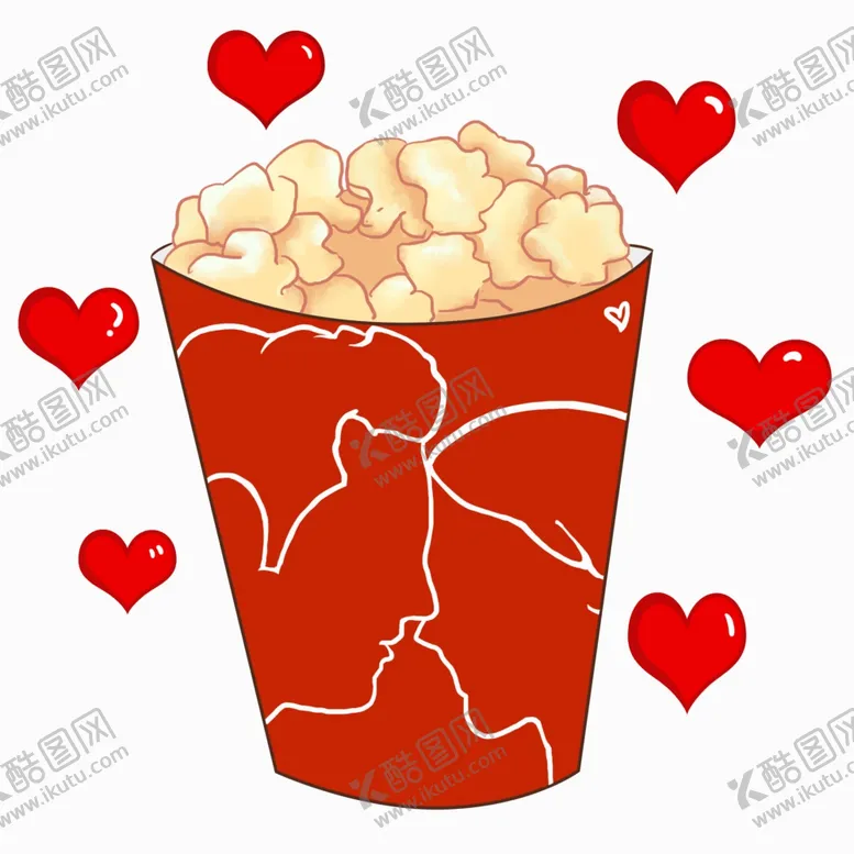 编号：96346004091551464238【酷图网】源文件下载-情人节爆米花插画
