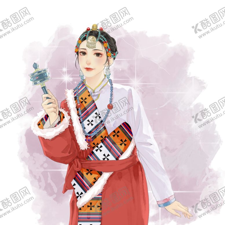 编号：31044701271256211357【酷图网】源文件下载-民族人物手绘