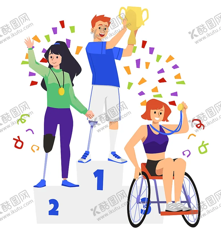 编号：70809502201847439055【酷图网】源文件下载-残疾人冠军
