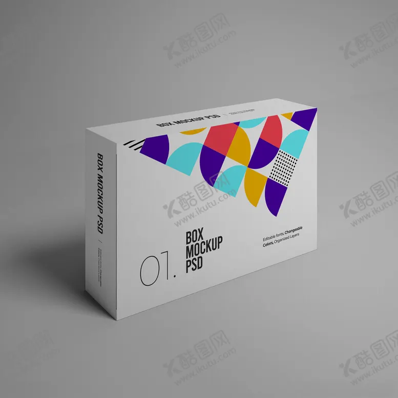 编号：59007003080201035324【酷图网】源文件下载-几何图形包装盒子样机
