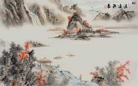 源远流长背景墙