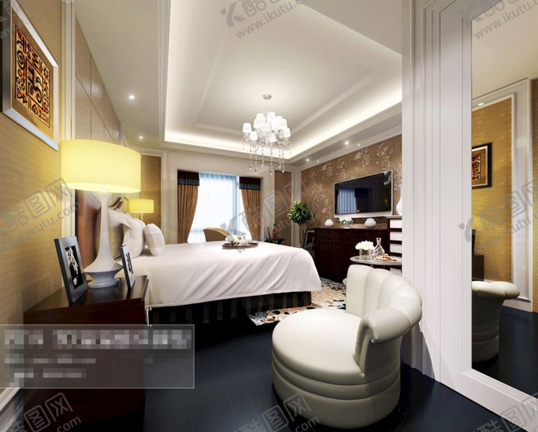 编号：95235809281558041915【酷图网】源文件下载-卧室效果图