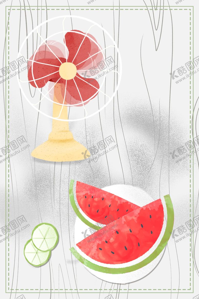 编号：23367107052154198838【酷图网】源文件下载-夏季西瓜海报背景