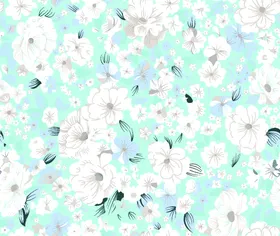 小碎花手绘数码印
