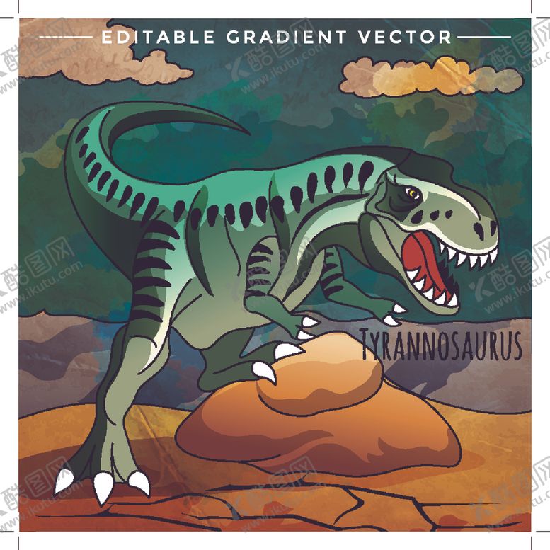 编号：66719210120537147541【酷图网】源文件下载-恐龙插画