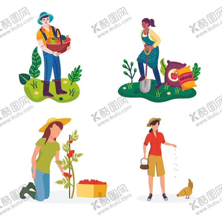 编号：63918106240424044646【酷图网】源文件下载-矢量人物景素材