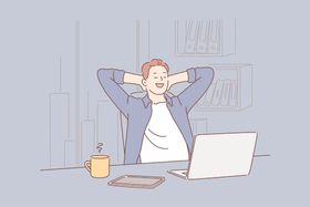 简约人物生活形象插画