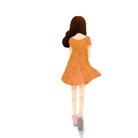 水彩手绘女孩
