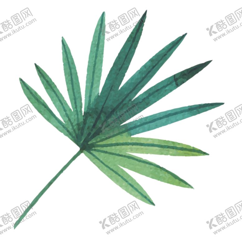 编号：30899110201422373243【酷图网】源文件下载-绿色水彩植物树叶