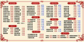 编号：32876509291907022019【酷图网】源文件下载-饭店价目表