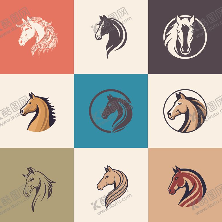 编号：37386304010958575191【酷图网】源文件下载-马头标志