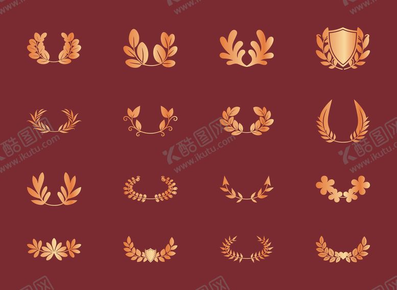 编号：47302804131632356070【酷图网】源文件下载-麦穗花环